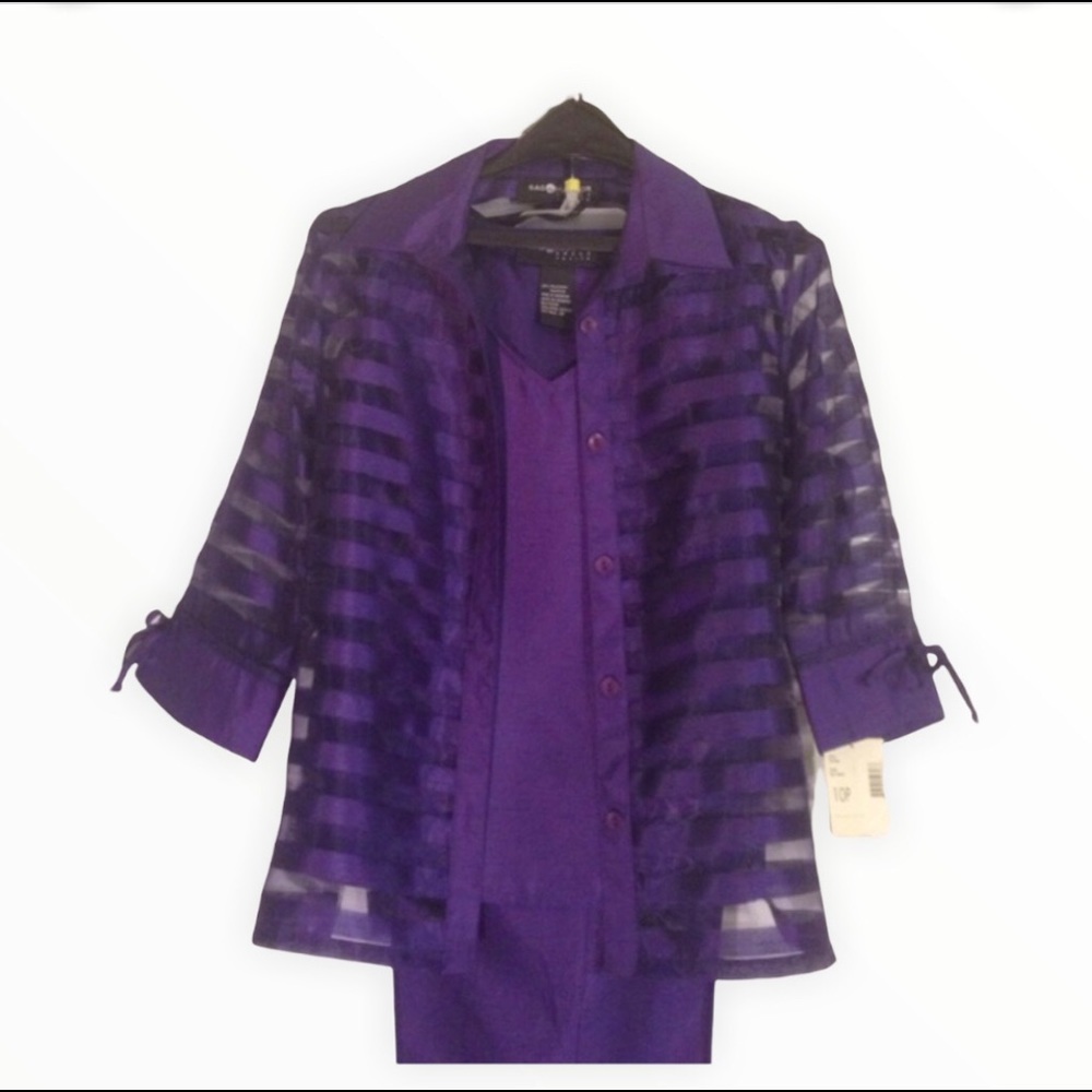 🔴Gorgeous 3Pcs. Purple Pants Set- Size 10P=8Rg.